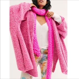 Free People BFF Pink Cardigan Size XS